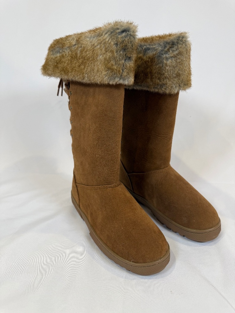 Rampage Ram-Asher Tan Faux Fur Winter Boots Women's 7M NIB